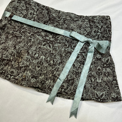 Ribbon Floral Embroidery Mini Skirt