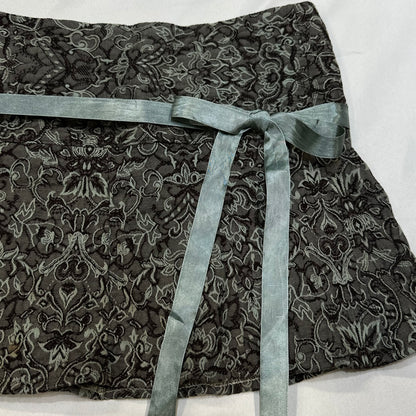 Ribbon Floral Embroidery Mini Skirt