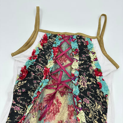 Floral Lace-up Camisole