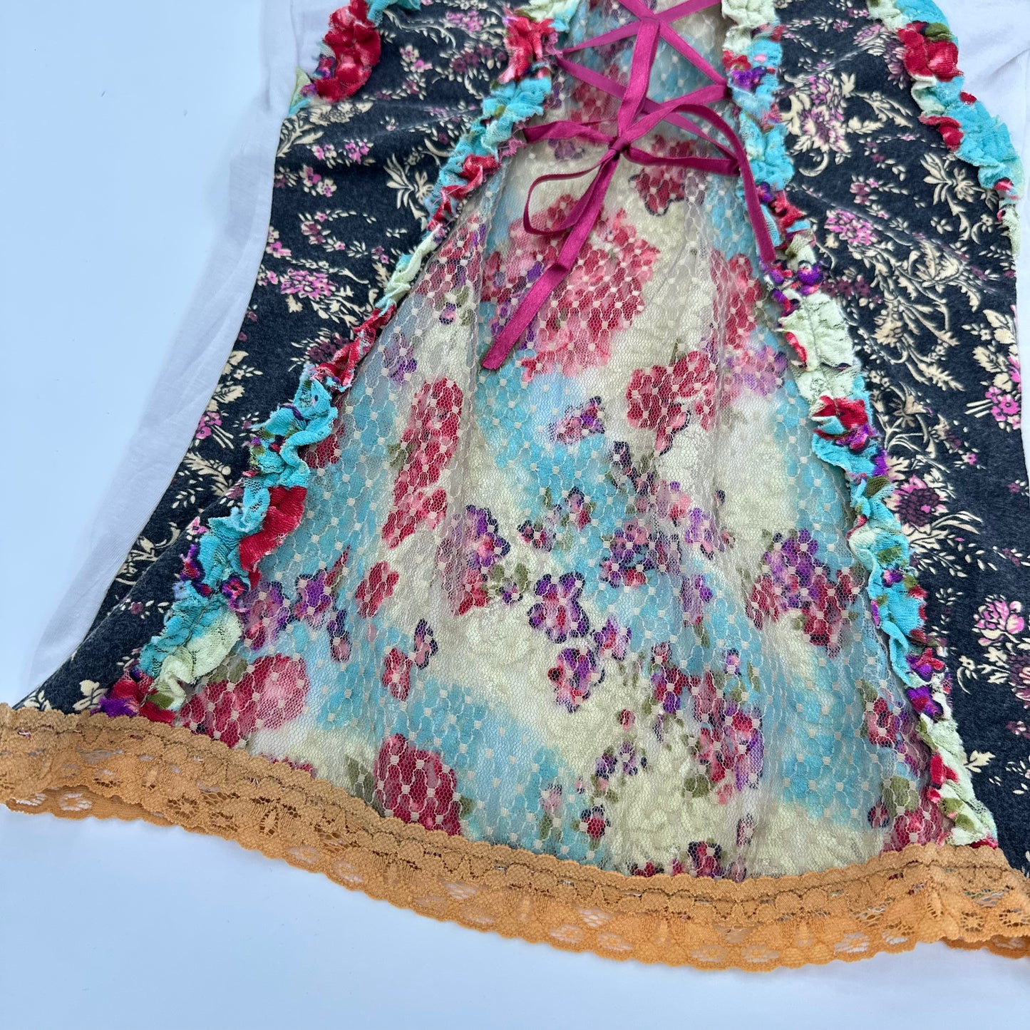 Floral Lace-up Camisole