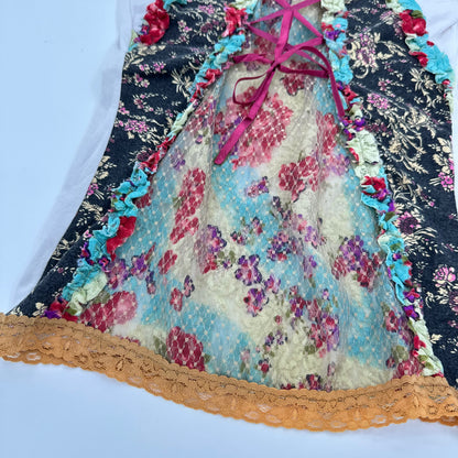 Floral Lace-up Camisole