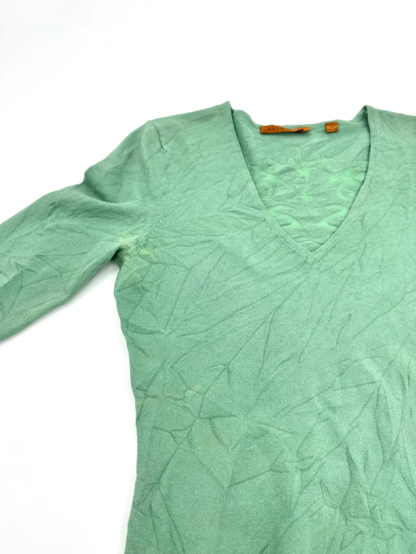 Sheer Tribal Print Long Sleeves Top