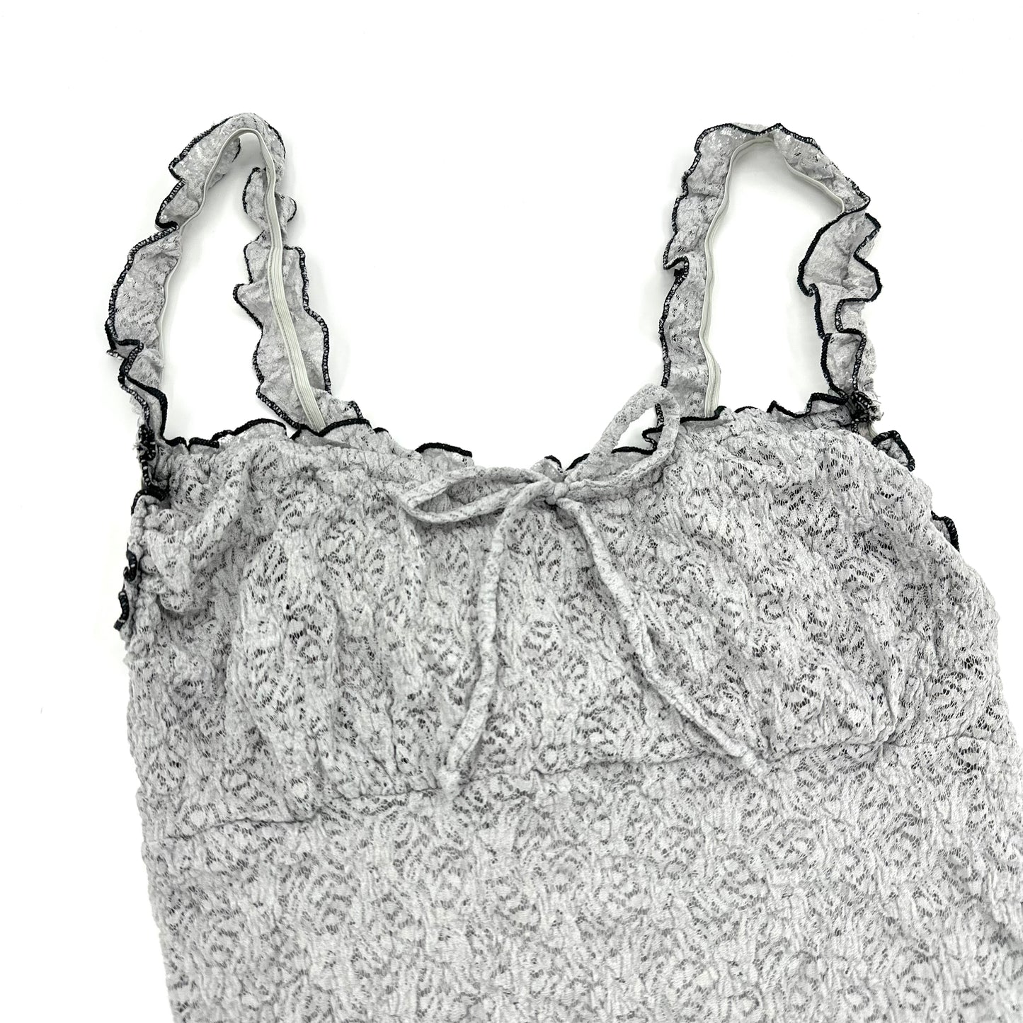 Ruffle Strap Lace Cami Top