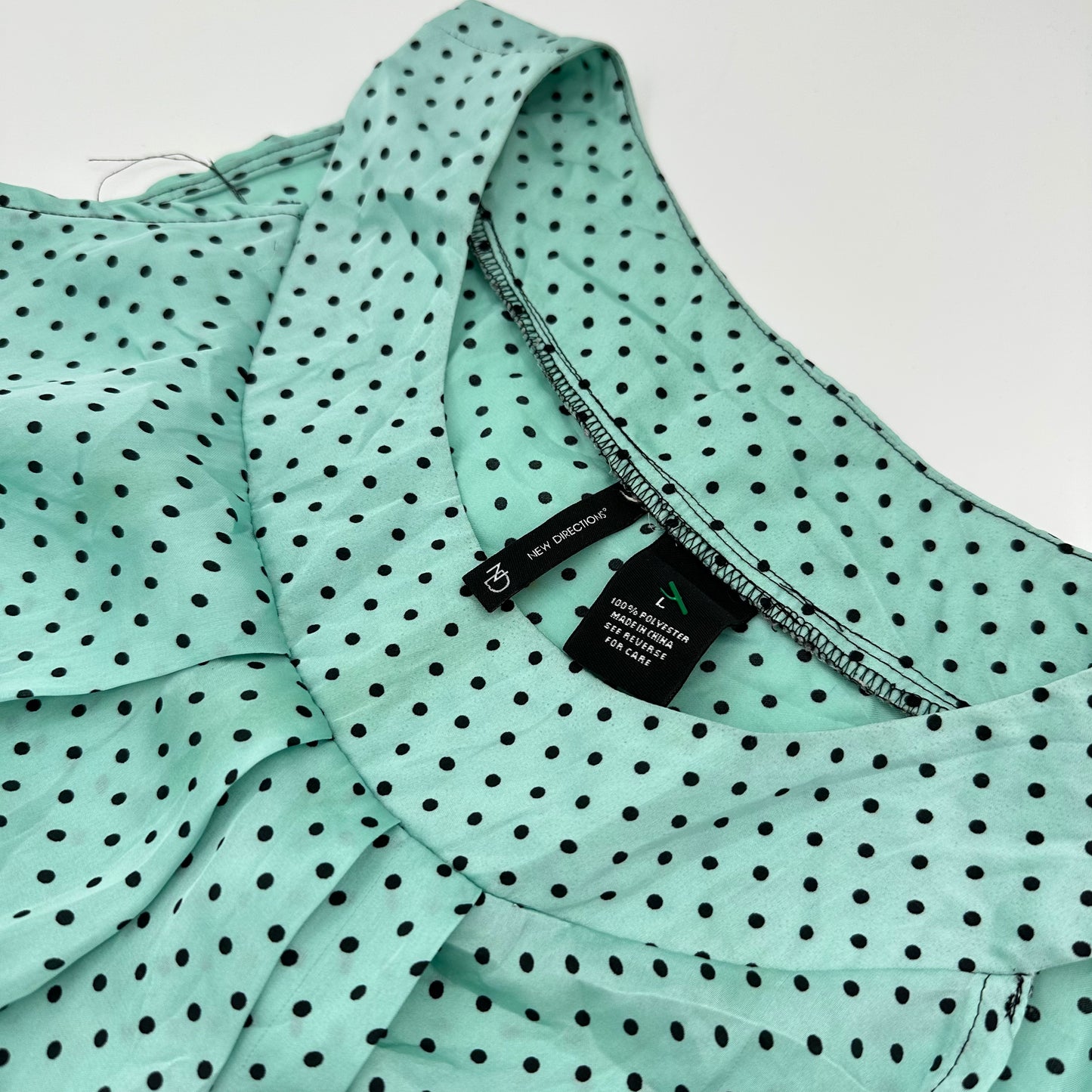 Polka Dot Layered Hem Sleevesless Top