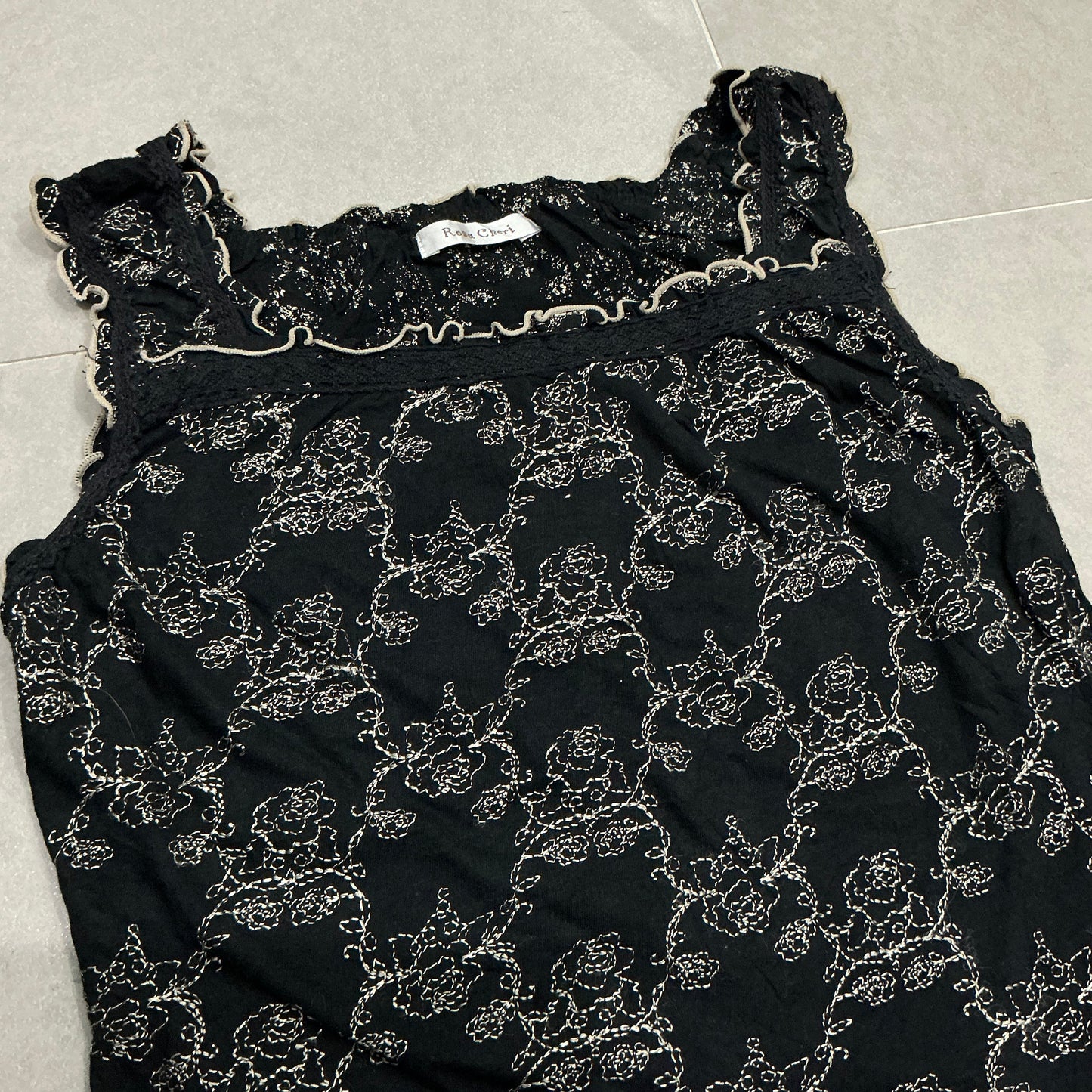 Floral Square Tank