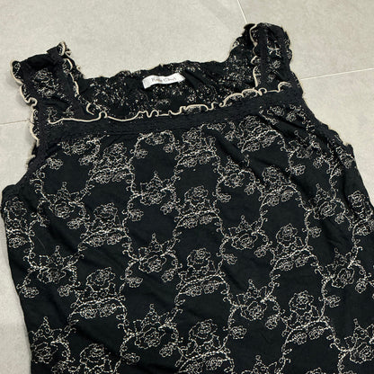 Floral Square Tank