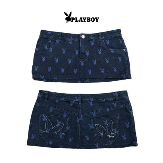 Playboy Logo Deninm Mini Skirt
