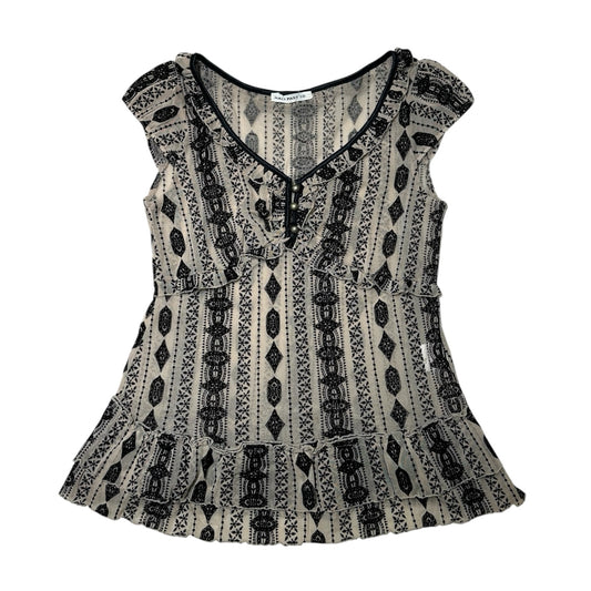 V-neck Mesh Top
