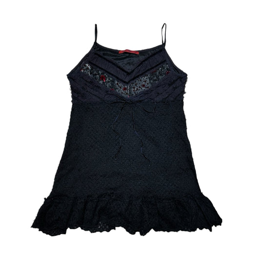 Lace Trim Knit Cami Dress