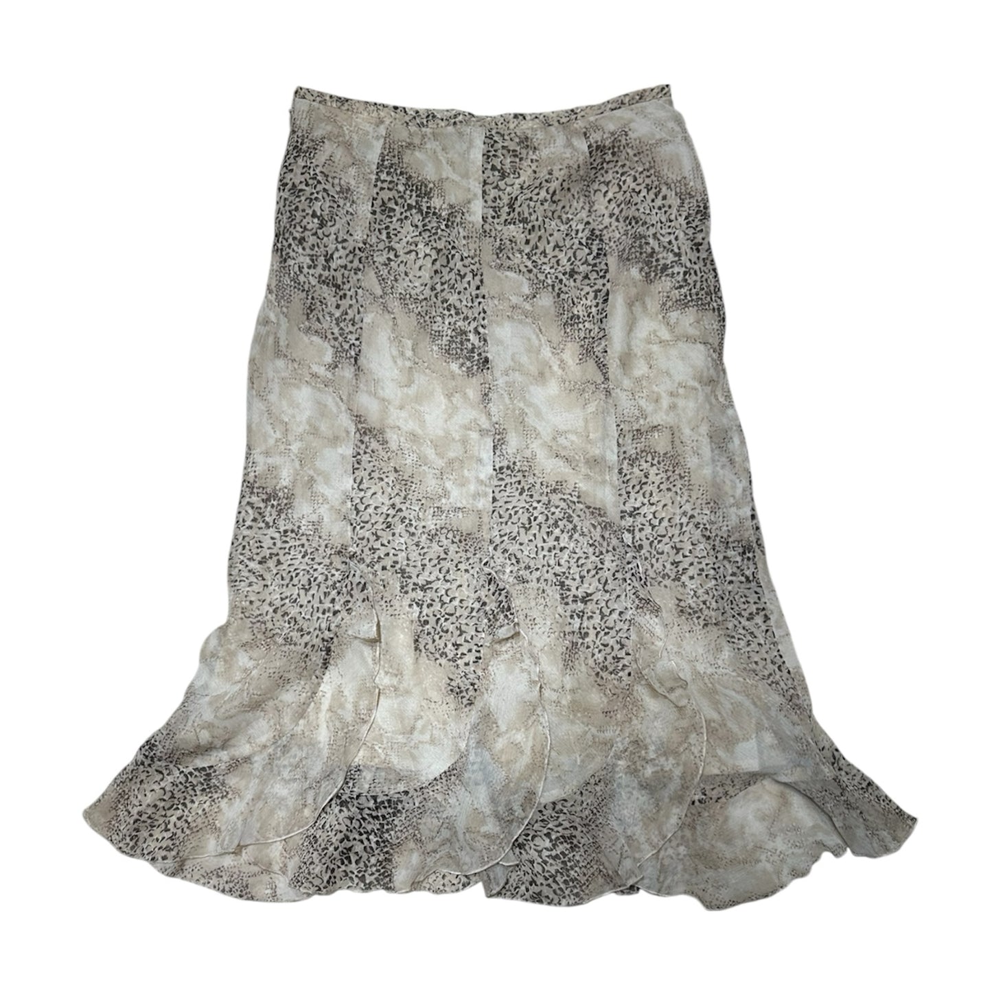 Snake Pattern Mesh Skirt