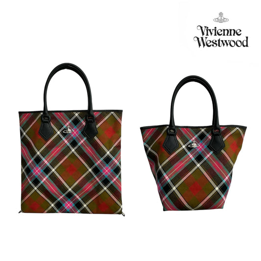 Vivienne Westwood Checked 2way Tote Bag