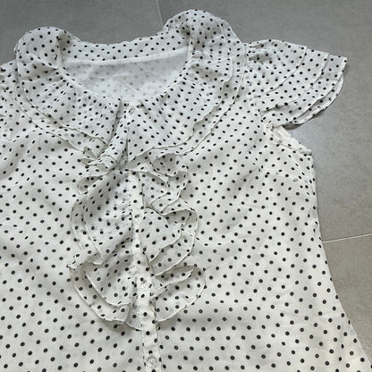 Polka Dot Mesh Shirt