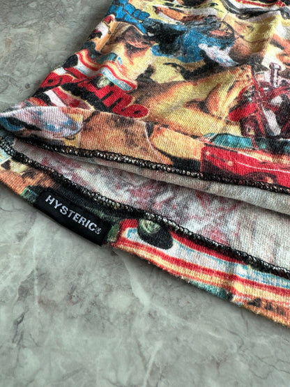 Hysteric Glamour 1990s Collage Car and Topless Woman Single Stitch Tee