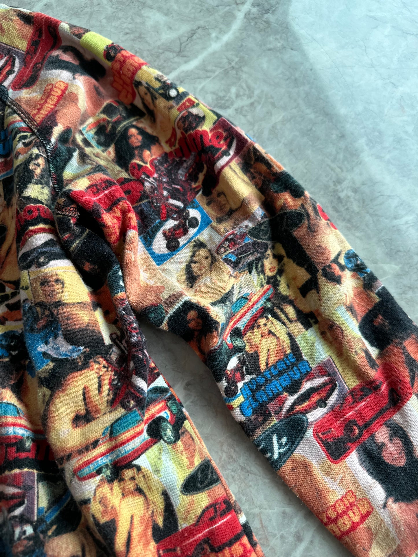 Hysteric Glamour 1990s Collage Car and Topless Woman Sweater