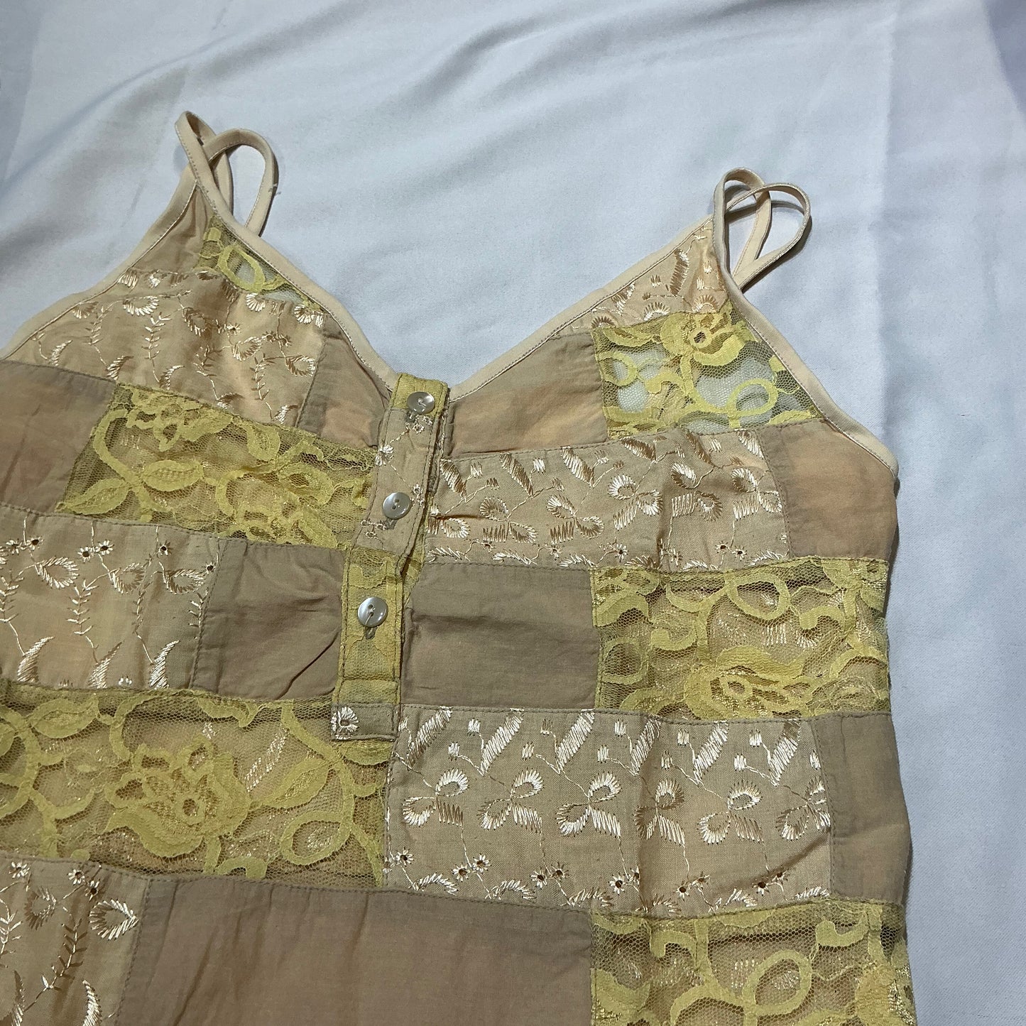 Sheer Lace Patched Cami