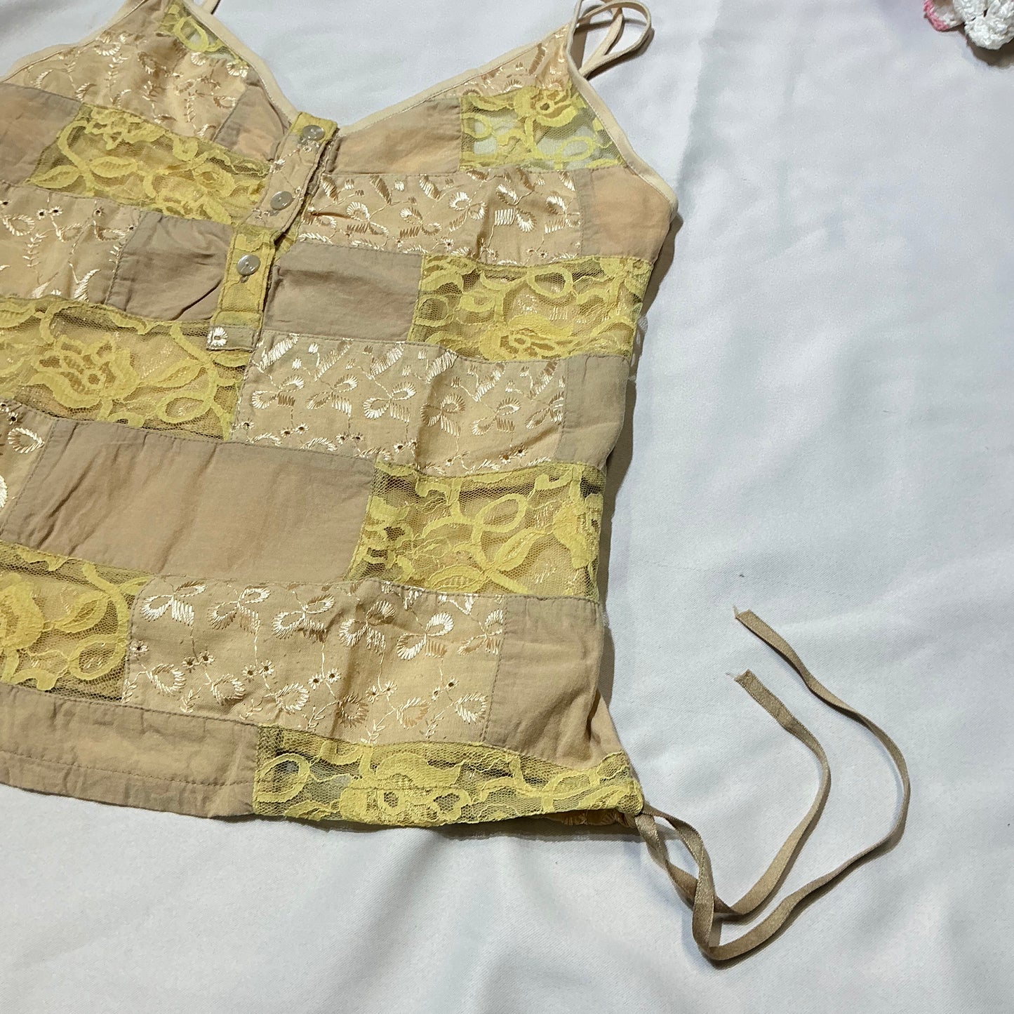 Sheer Lace Patched Cami