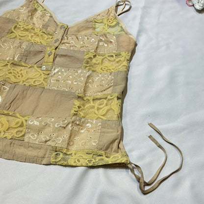 Sheer Lace Patched Cami