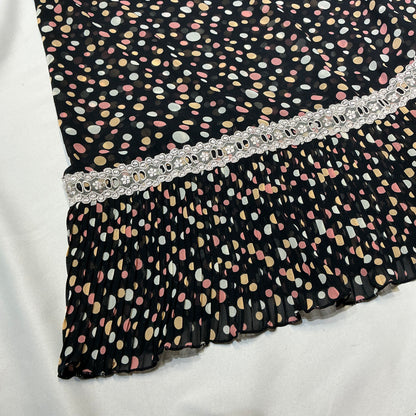 Lace Trim Mesh Polka Dot Cami Dress