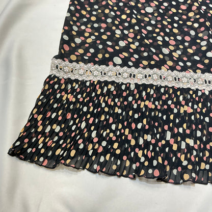 Lace Trim Mesh Polka Dot Cami Dress