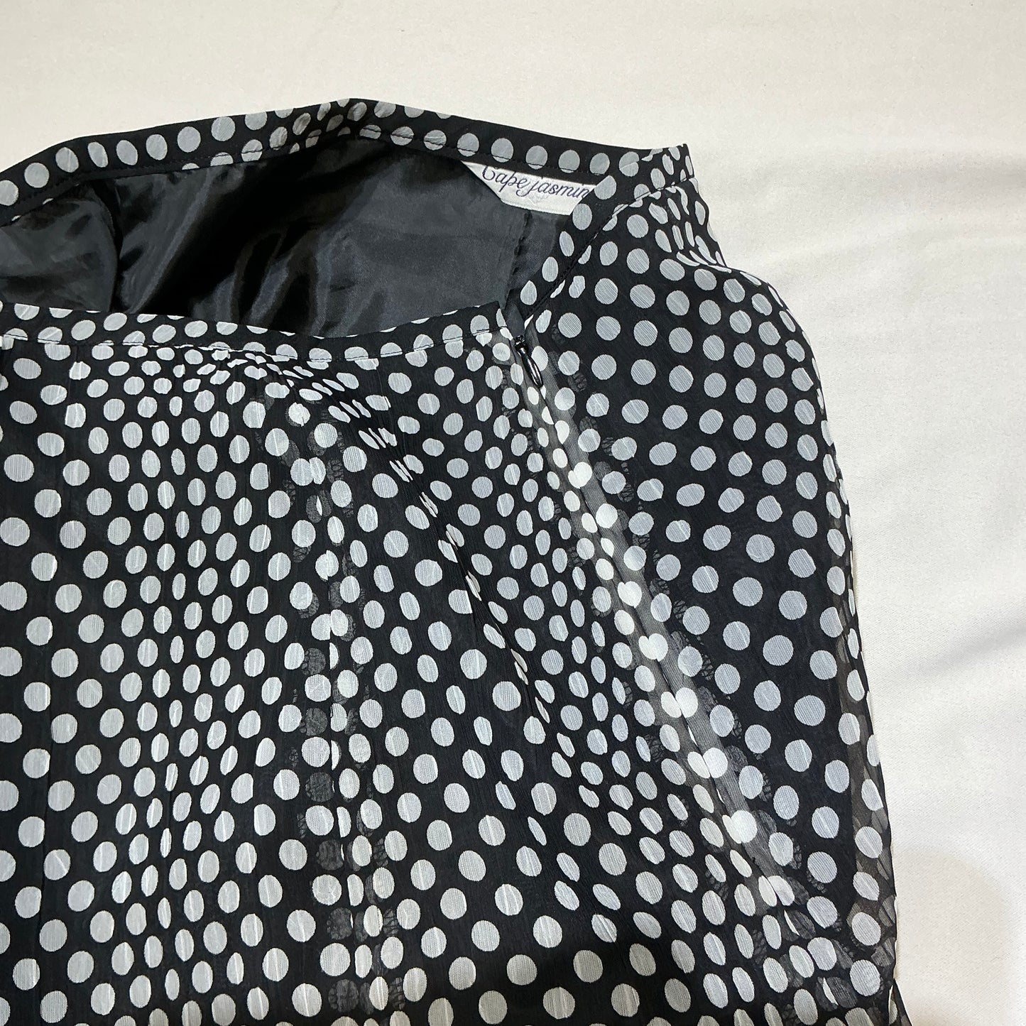Mesh Polka Dot Midi Skirt
