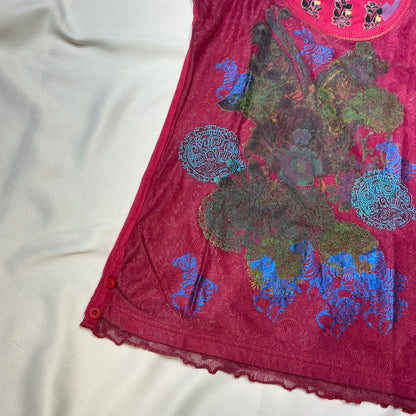 Desigual Graphic Lace Top