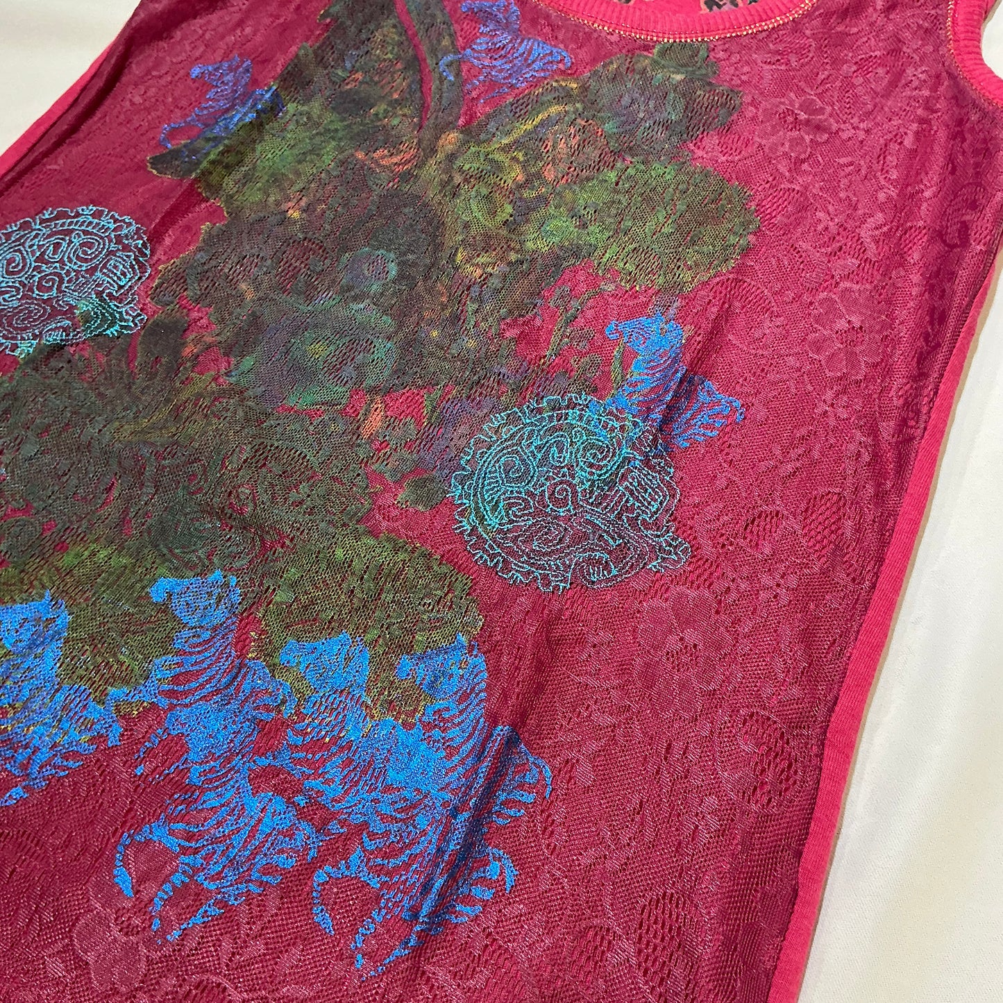 Desigual Graphic Lace Top