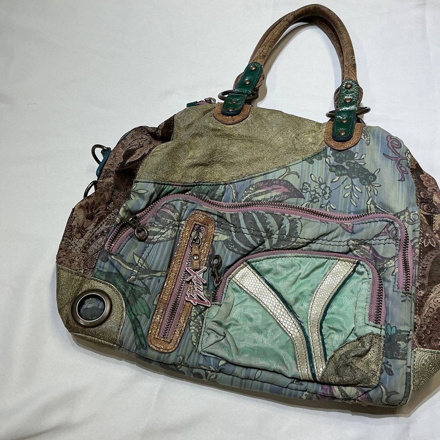Patchwork Floral Printed Multi-Pocket Bag