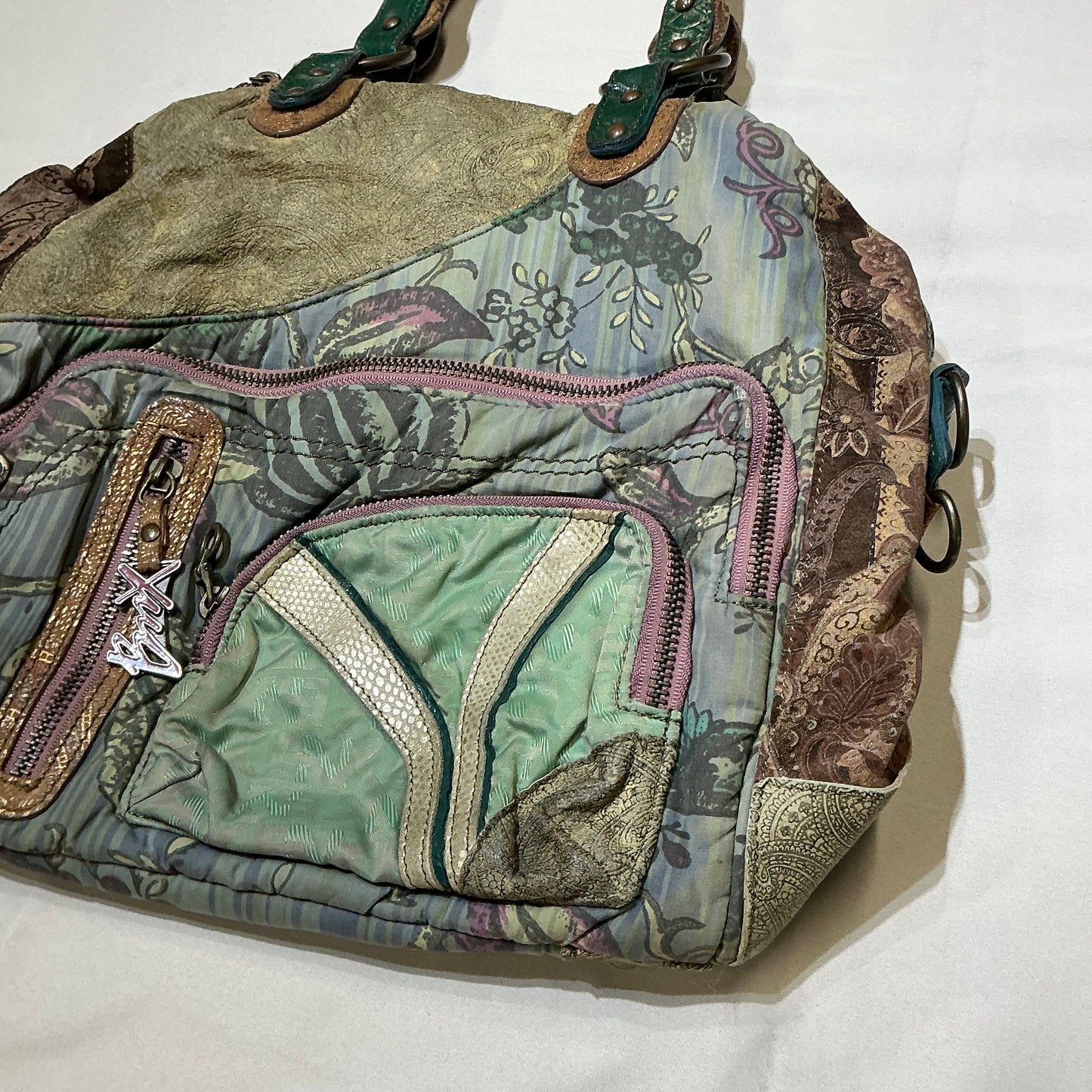 Patchwork Floral Printed Multi-Pocket Bag