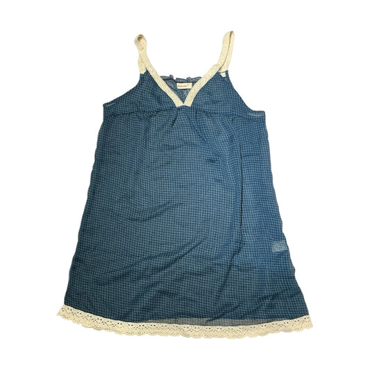 Knit Trim Mesh Plaid Camisole