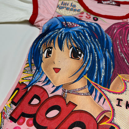 Lili La Tigresse 1999 Anime Graphic Layered Long Sleeves Tee