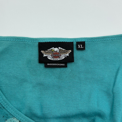 2008 Harley-Davidson Wing Heart Tribal Long Sleeve Top