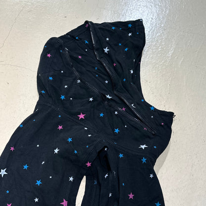 Star AOP Zip Up Hoodies Vest