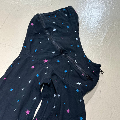 Star AOP Zip Up Hoodies Vest