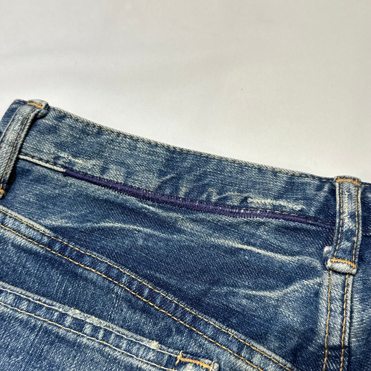 90s Hysteric Glamour x Andy Warhole Strawberry Studded Denim Mini Skirt