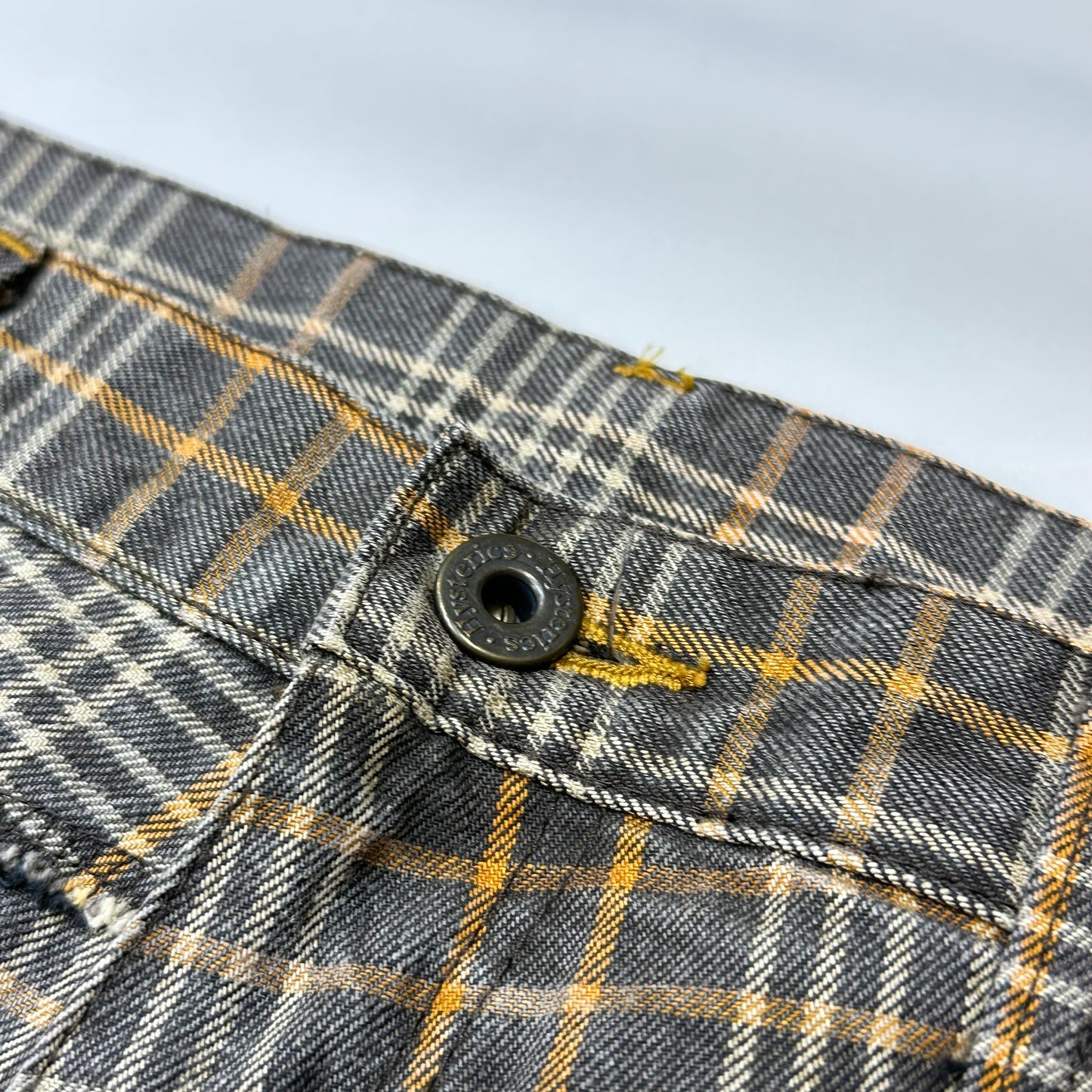 90s Hysteric Glamour Patched Plaid Skirt