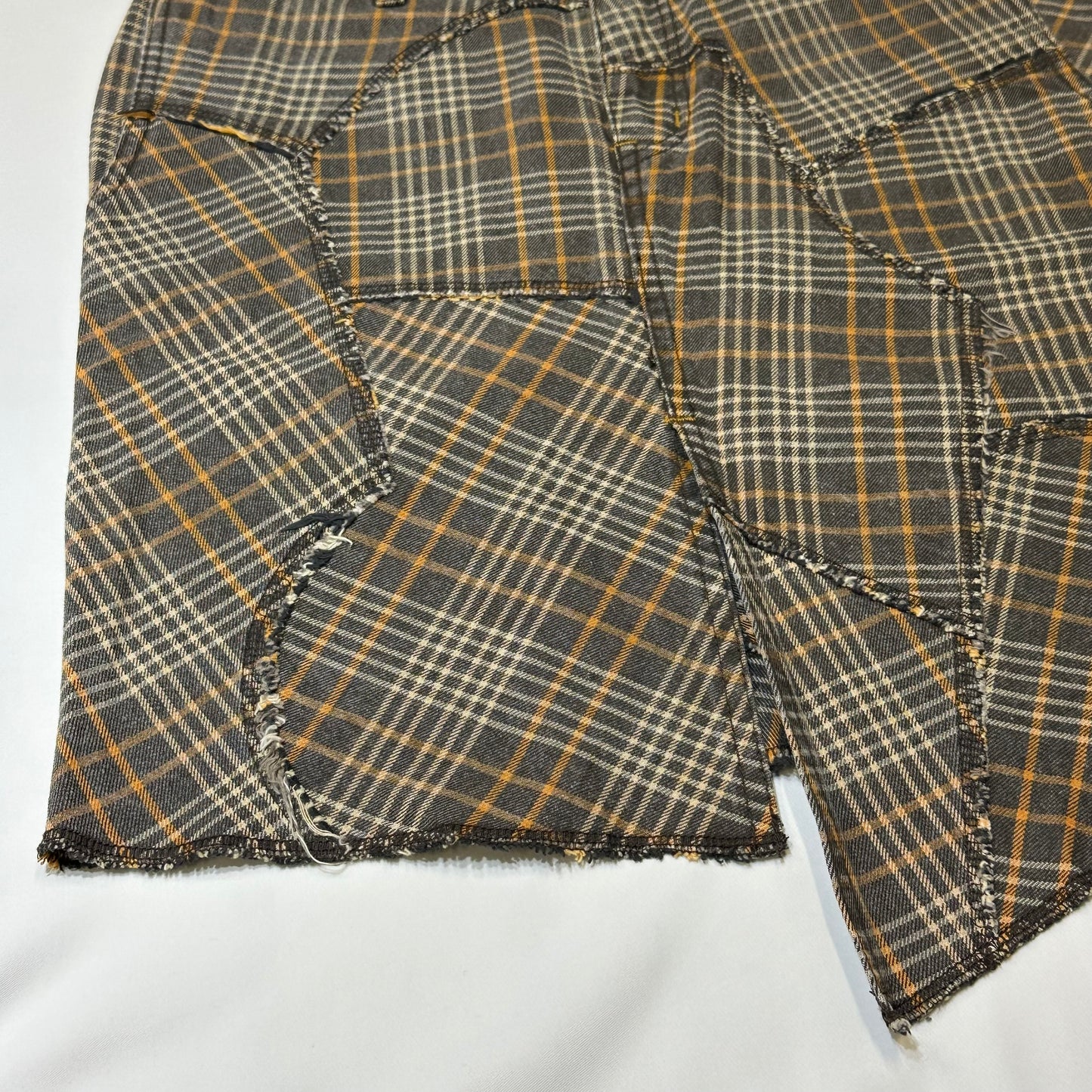 90s Hysteric Glamour Patched Plaid Skirt