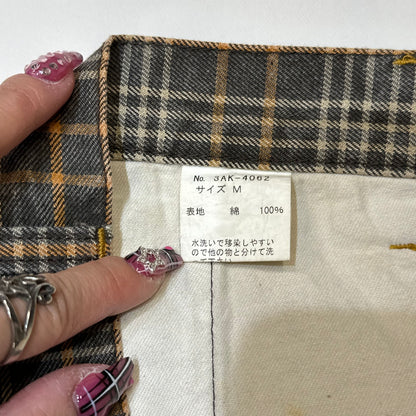 90s Hysteric Glamour Patched Plaid Skirt