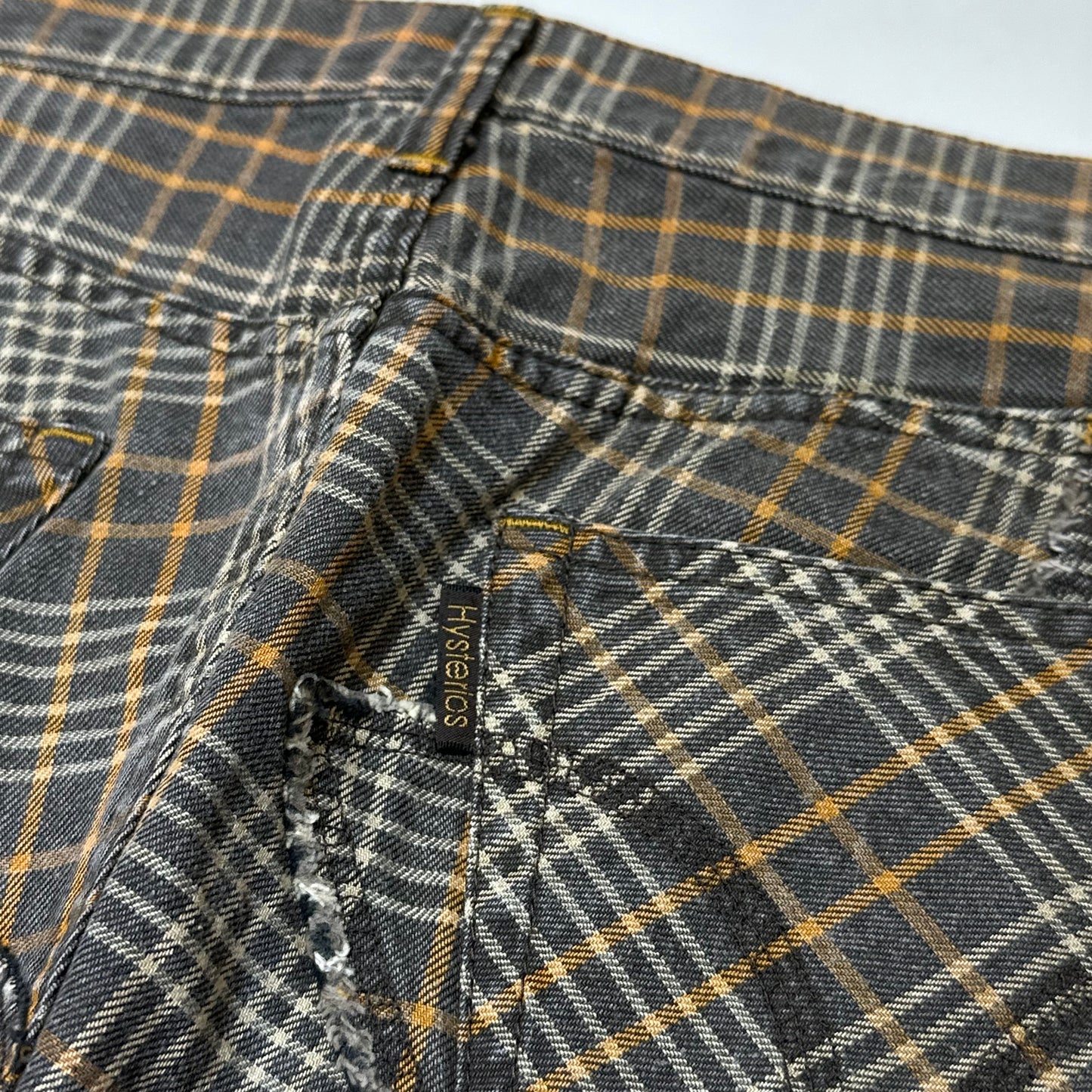 90s Hysteric Glamour Patched Plaid Skirt