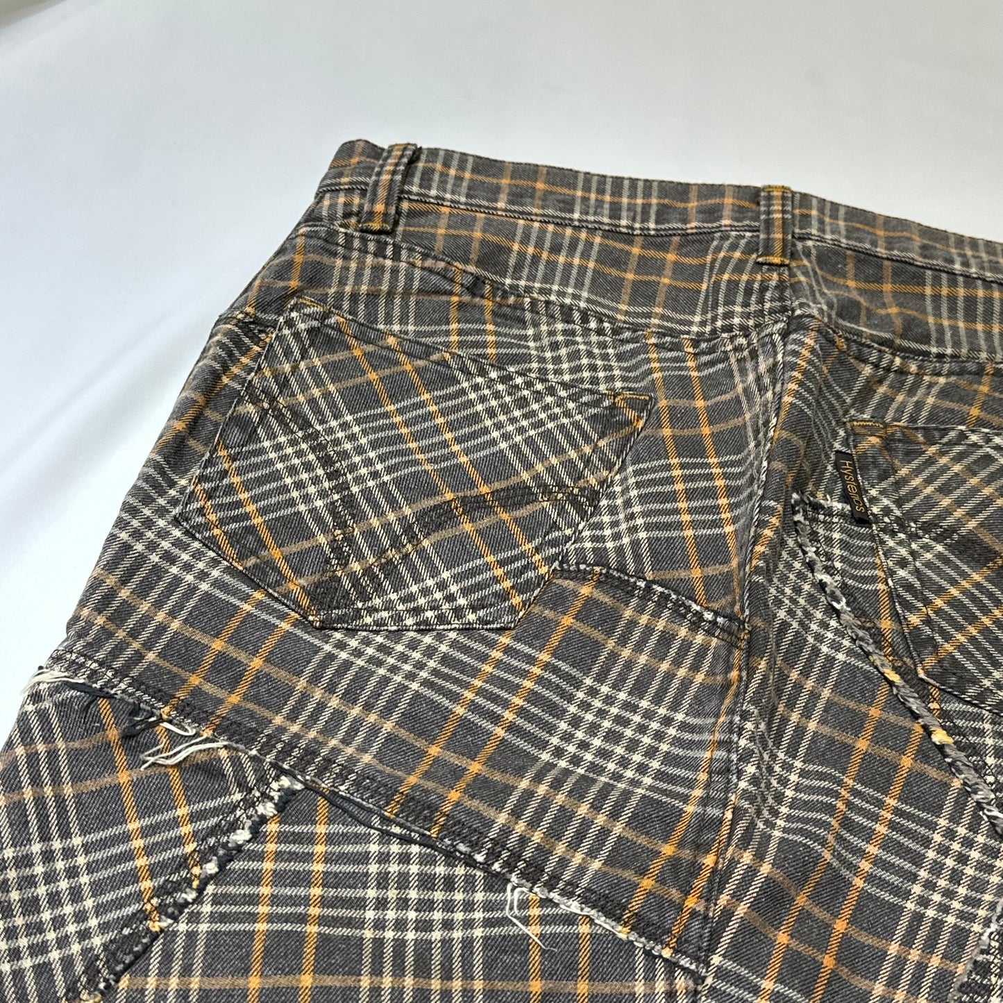 90s Hysteric Glamour Patched Plaid Skirt