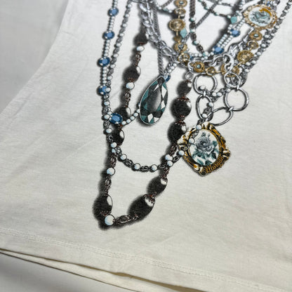 Morgan De Toi Print Necklaces Top