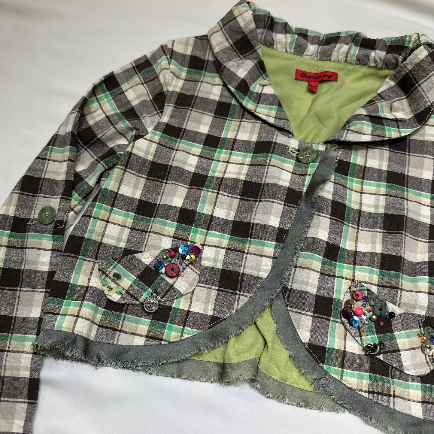 Plaid Cropped Blazer