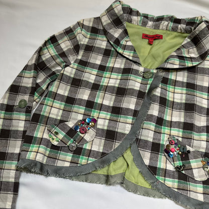 Plaid Cropped Blazer