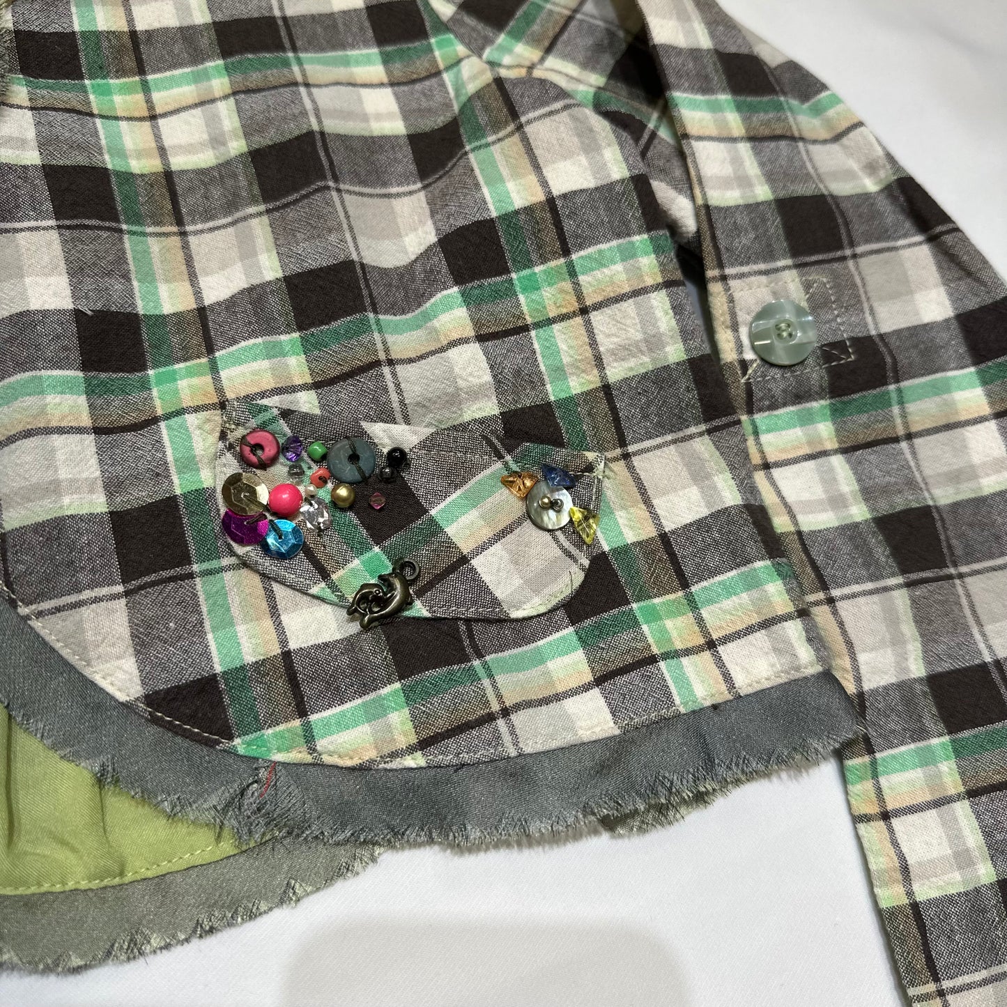 Plaid Cropped Blazer