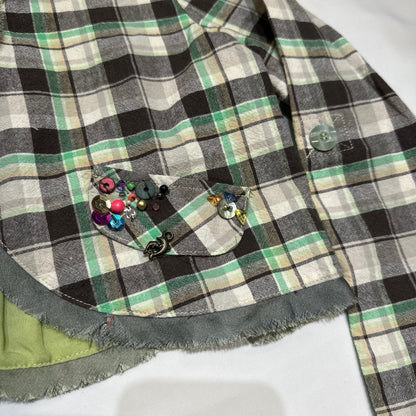 Plaid Cropped Blazer