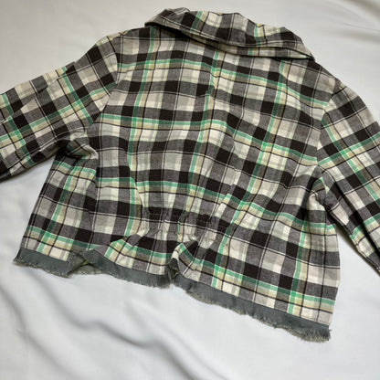 Plaid Cropped Blazer