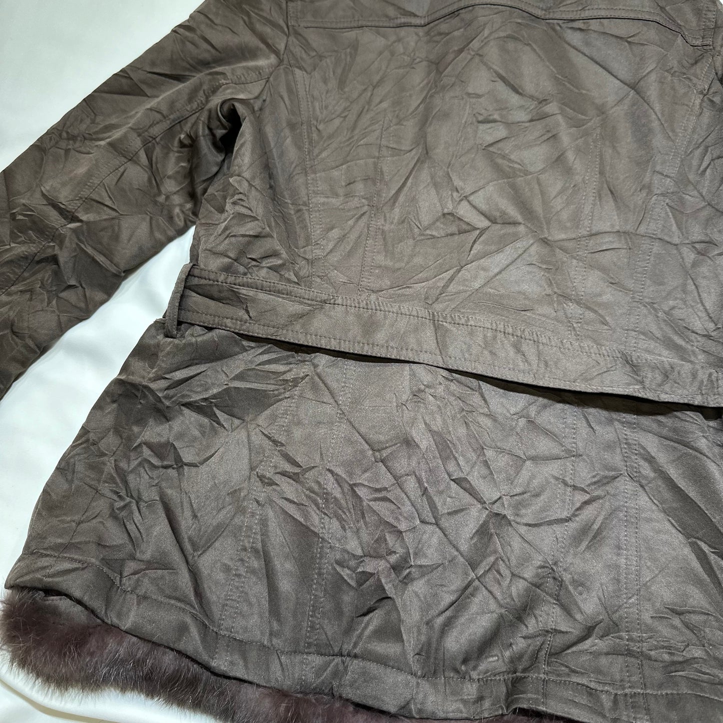Removable Fur Trim Coat