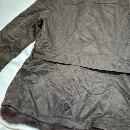 Removable Fur Trim Coat