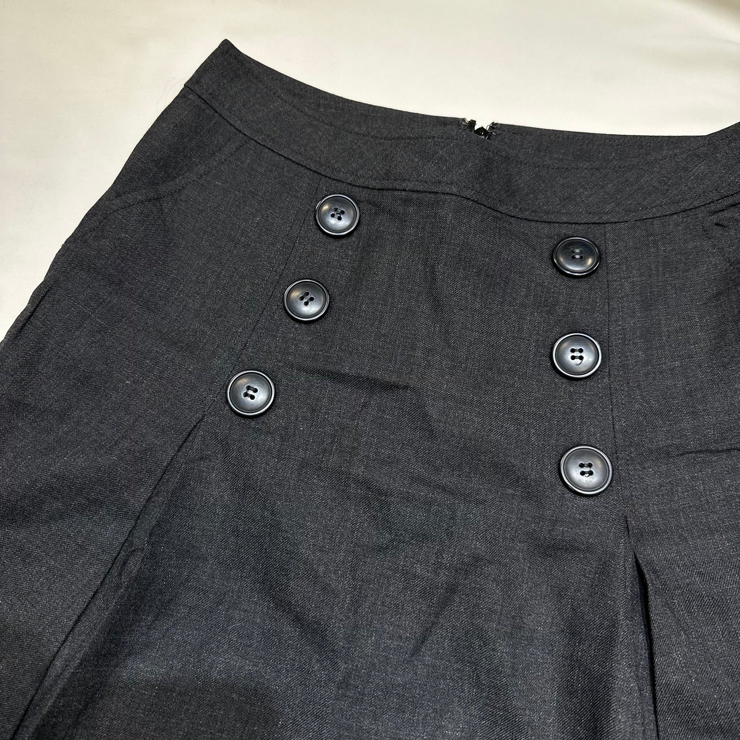 Button A-line Midi Skirt