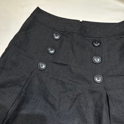 Button A-line Midi Skirt
