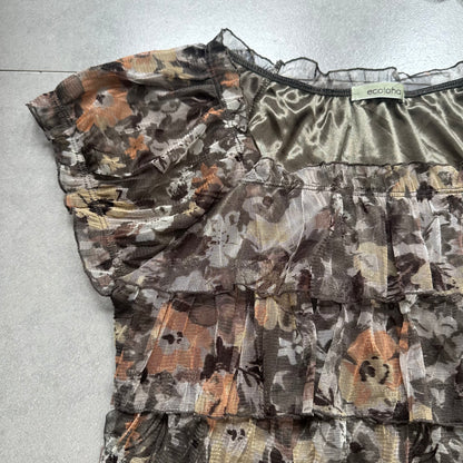 Floral Square Neck Vest